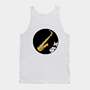 Rock Battle Card Game Saxophone Icon (Sax) Tank Top